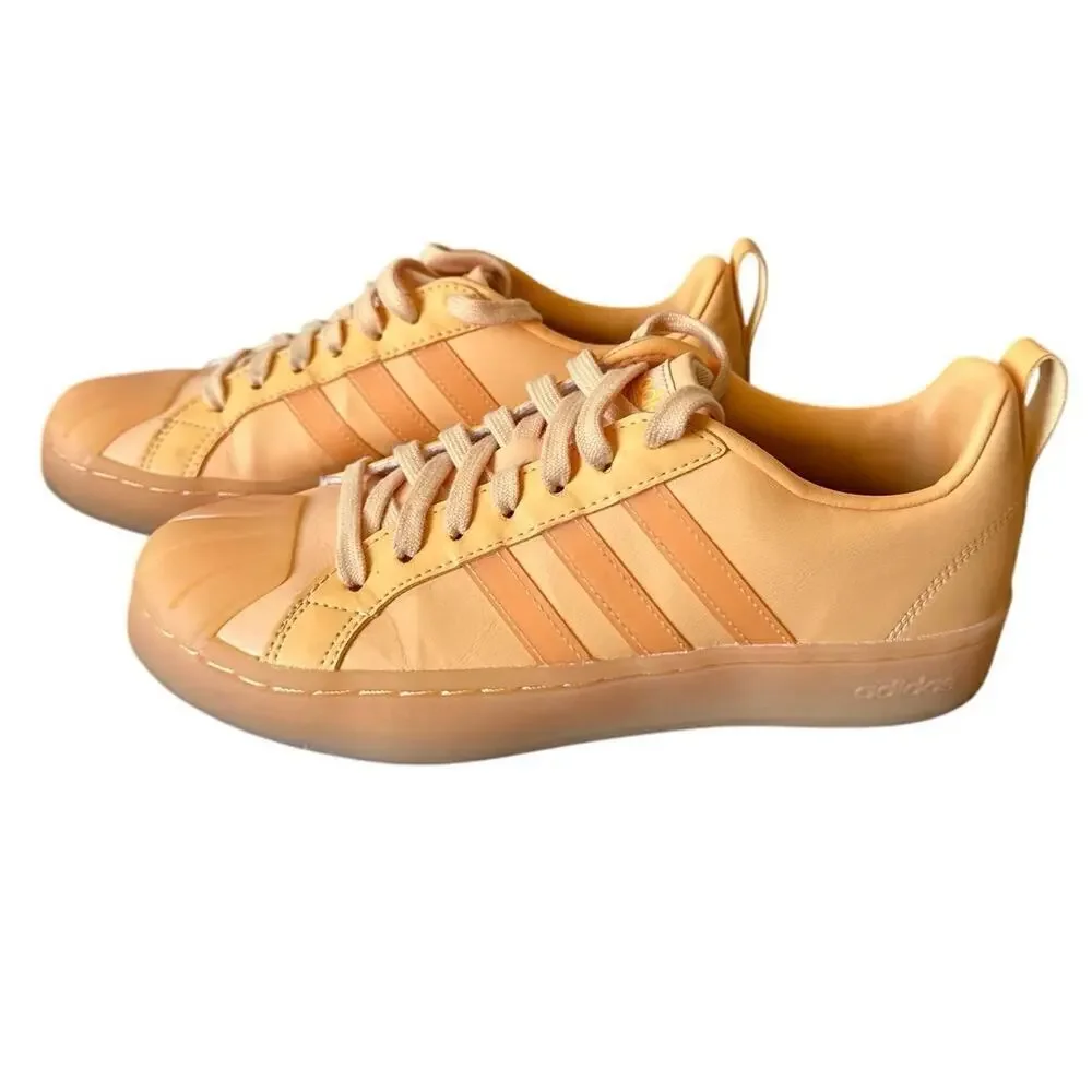 Adidas Streetcheck Sneaker - Women's Size 7 Orange Leather  Casual EUC